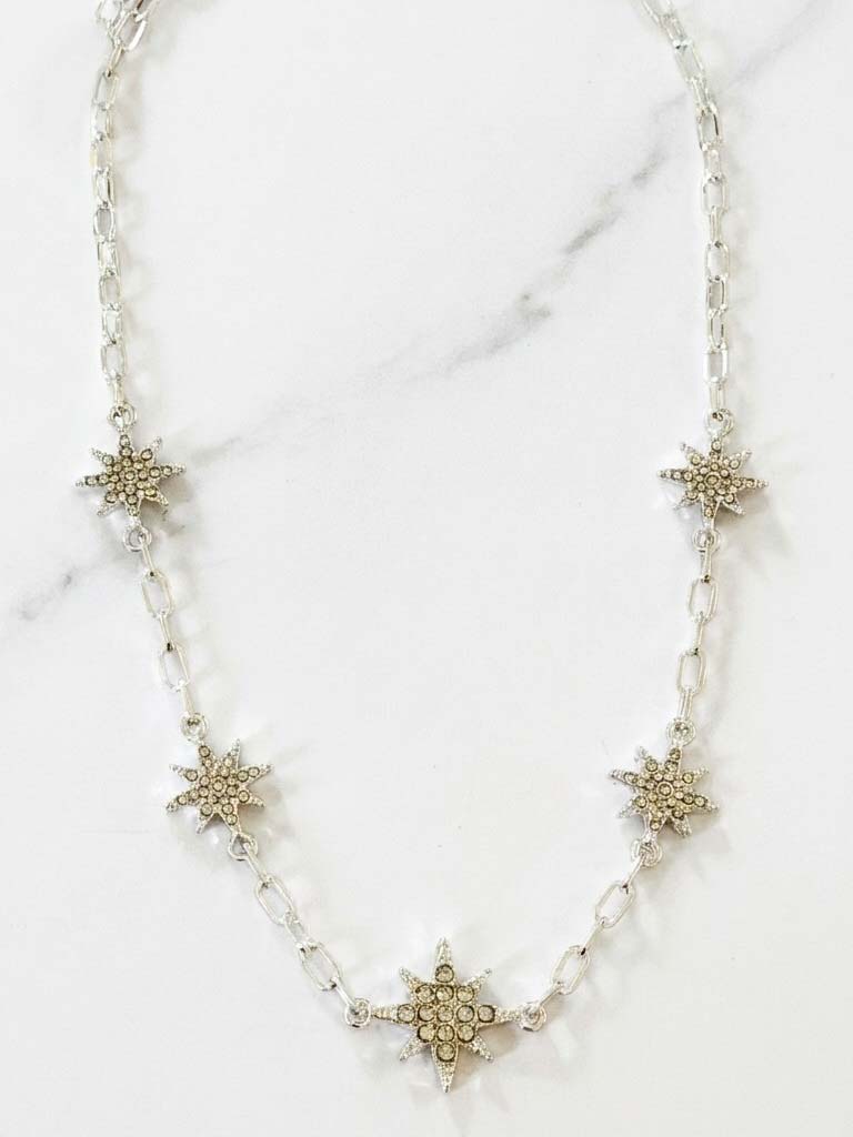 Envy Starburst Shimmer Necklace - Gold