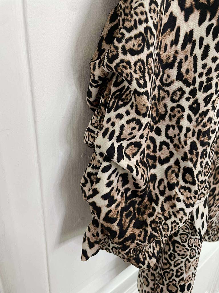 Micro Leopard Print Blazer