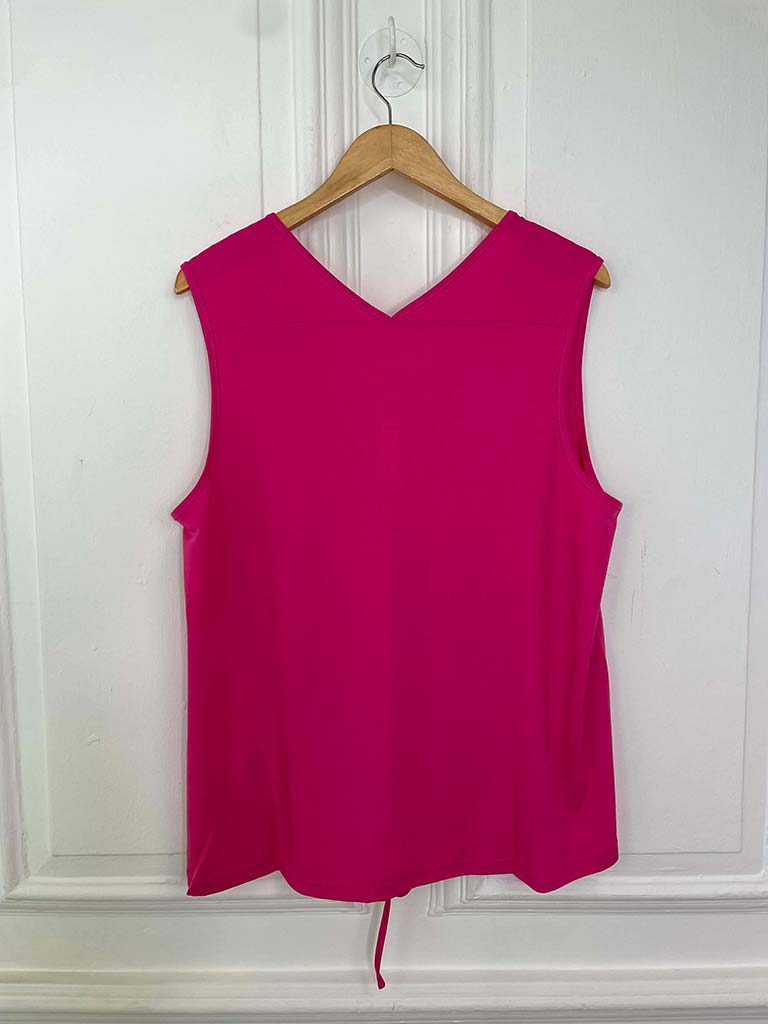 Malissa J Silk Feel Drawstring Vest - Pink