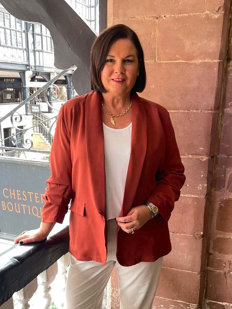 Ruched Sleeve Blazer - Rust