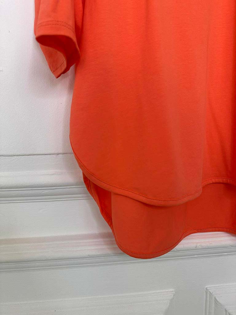 V-Neck Scooped Hem Top - Sorbet