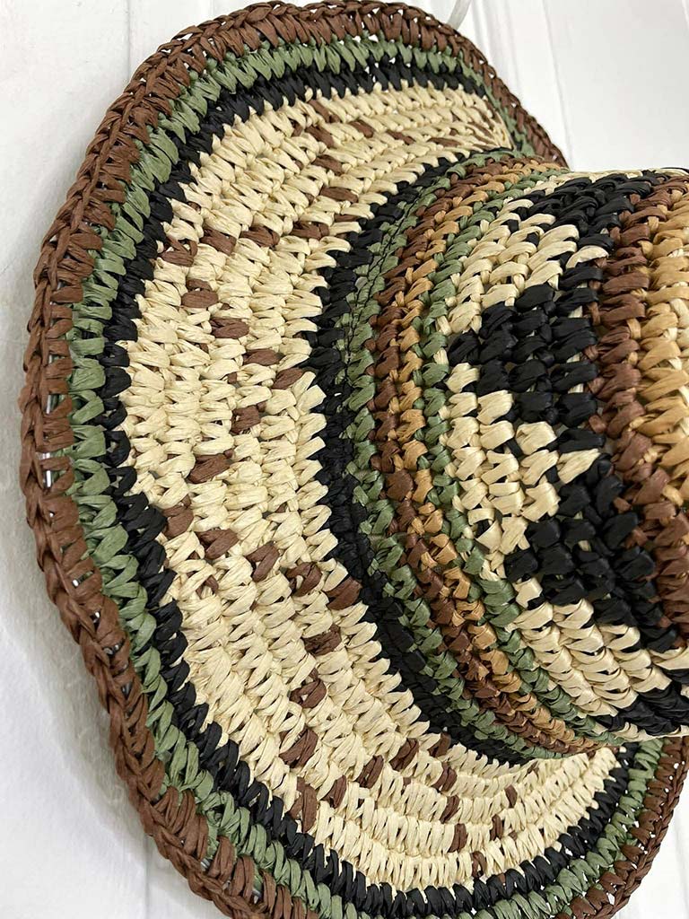 Malissa J Straw Bucket Hat - Khaki