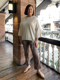 Malissa J Faux Suede Cigarette Trousers - Mushroom