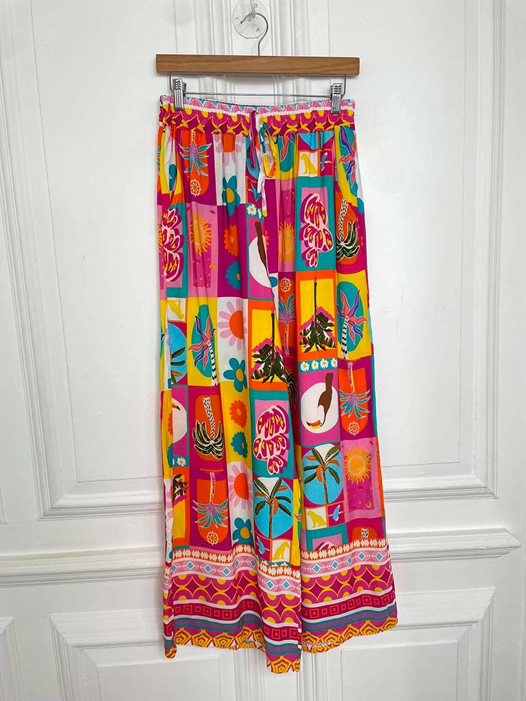 Kitsch Patterned Palazzos - Rio Patchwork
