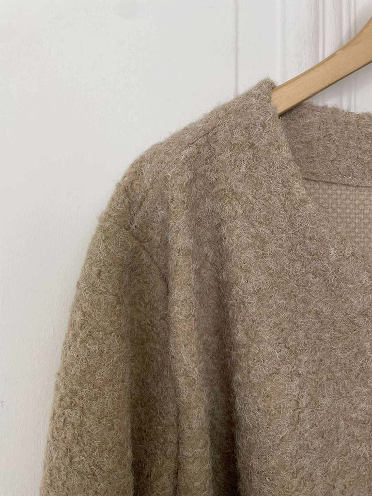 Boucle Corsage Jacket - Stone