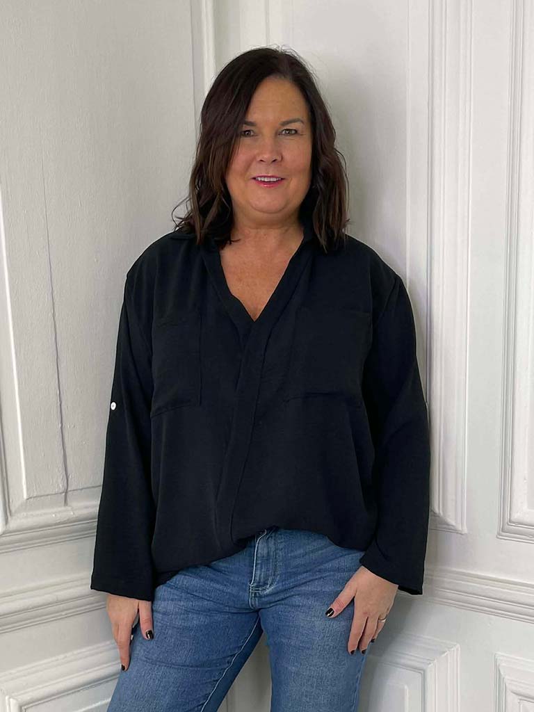 Double Pocket Artist Shirt - Black