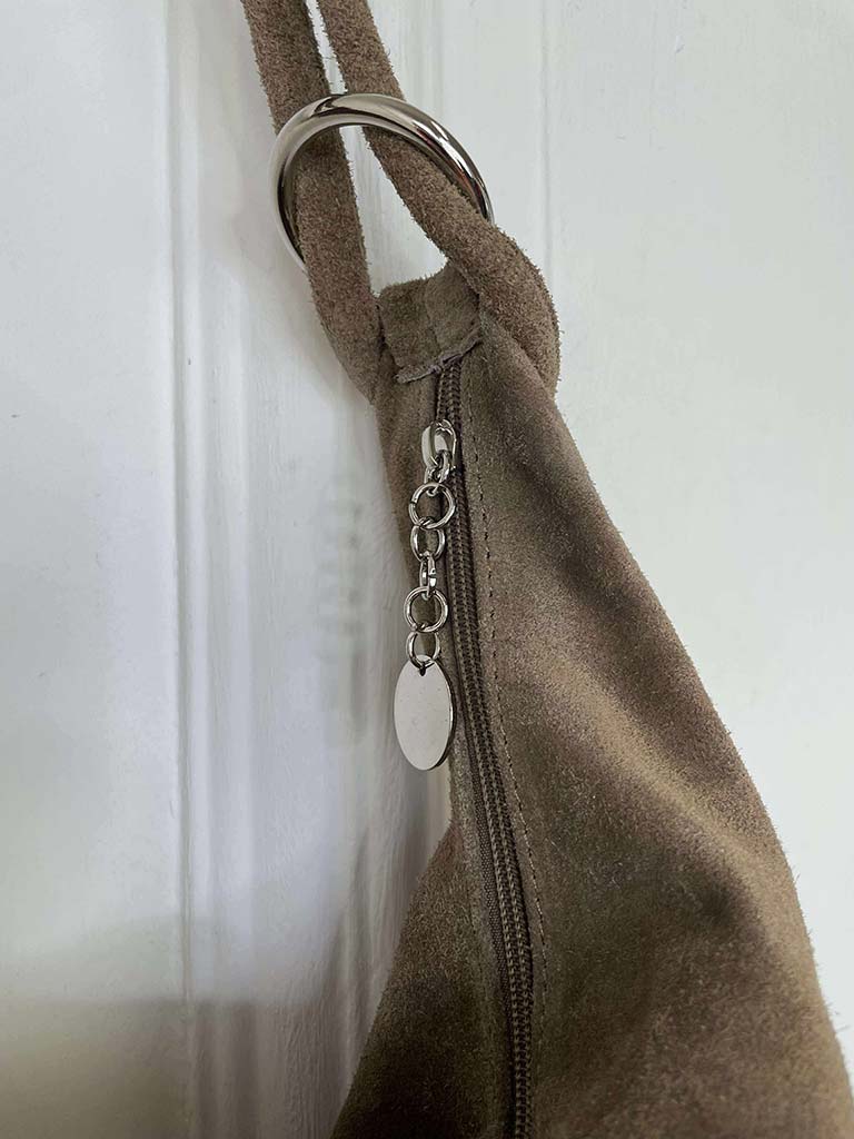 Suede Shoulder Bag - Mocha