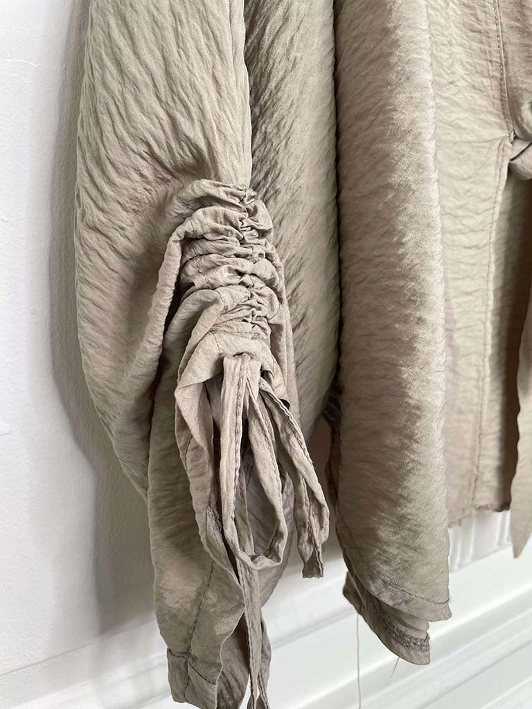Gathered Sleeve Kimono - Latte