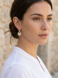 Envy Embellished Disc Hoop Earrings - Gold