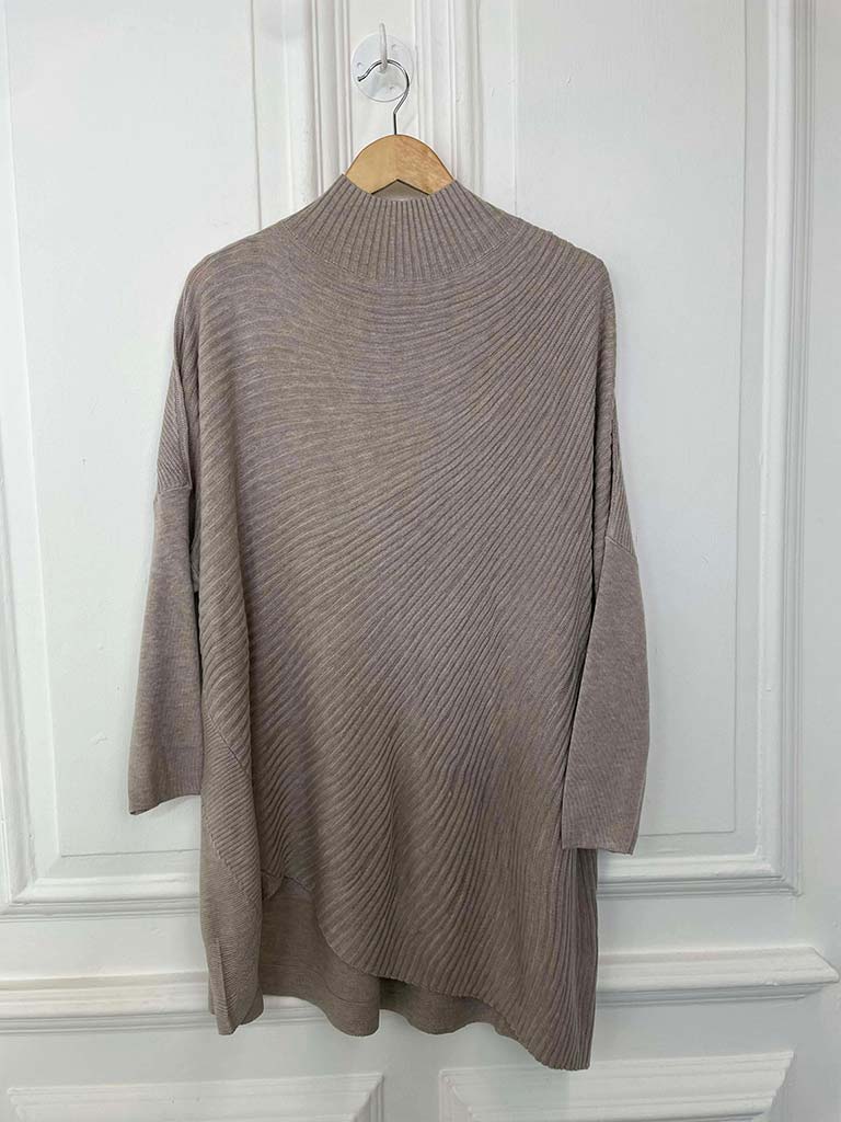 Ribbed Tunic Knit - Stone
