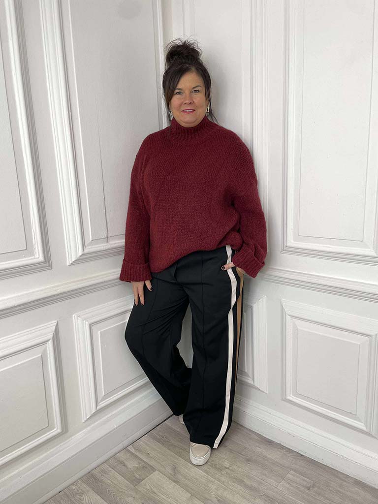 Turn Up Chunky Knit - Merlot