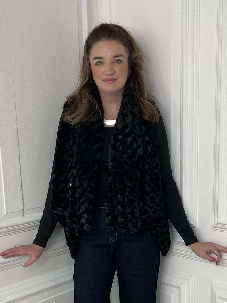 Faux Fur Waterfall Gilet -