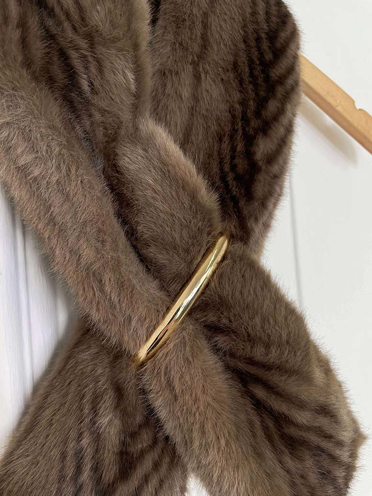 Malissa J Faux Fur Collar - Feather