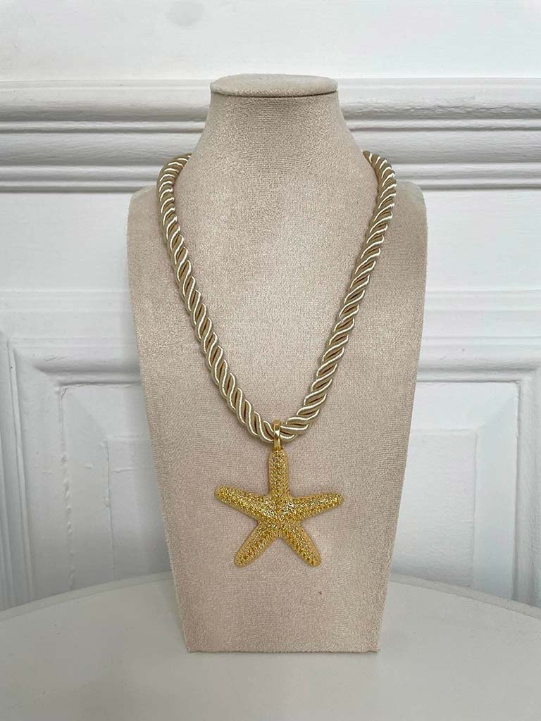Starfish Rope Necklace - Ivory