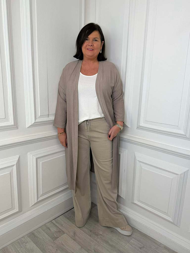 Longline Kimono Jacket - Mocha