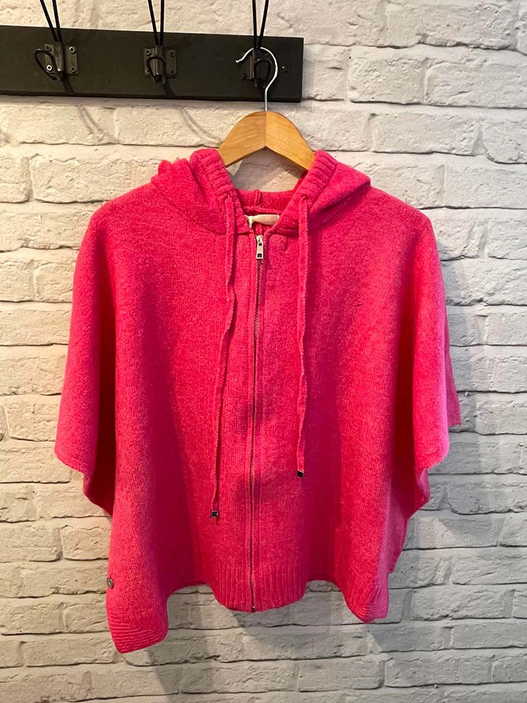 Malissa J Hooded Zipped Knit - Pink