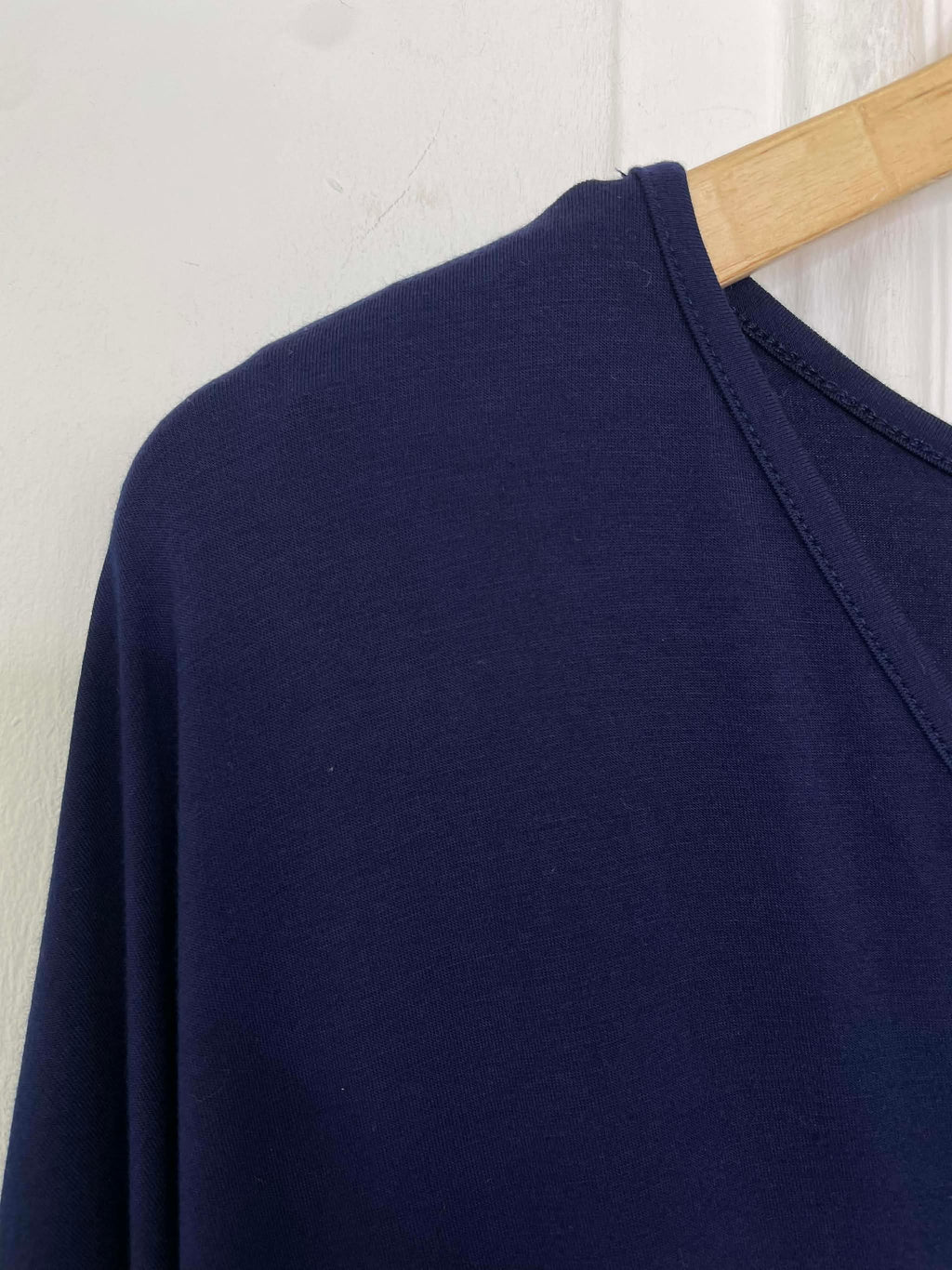 Bamboo Tie Front Tee - Navy