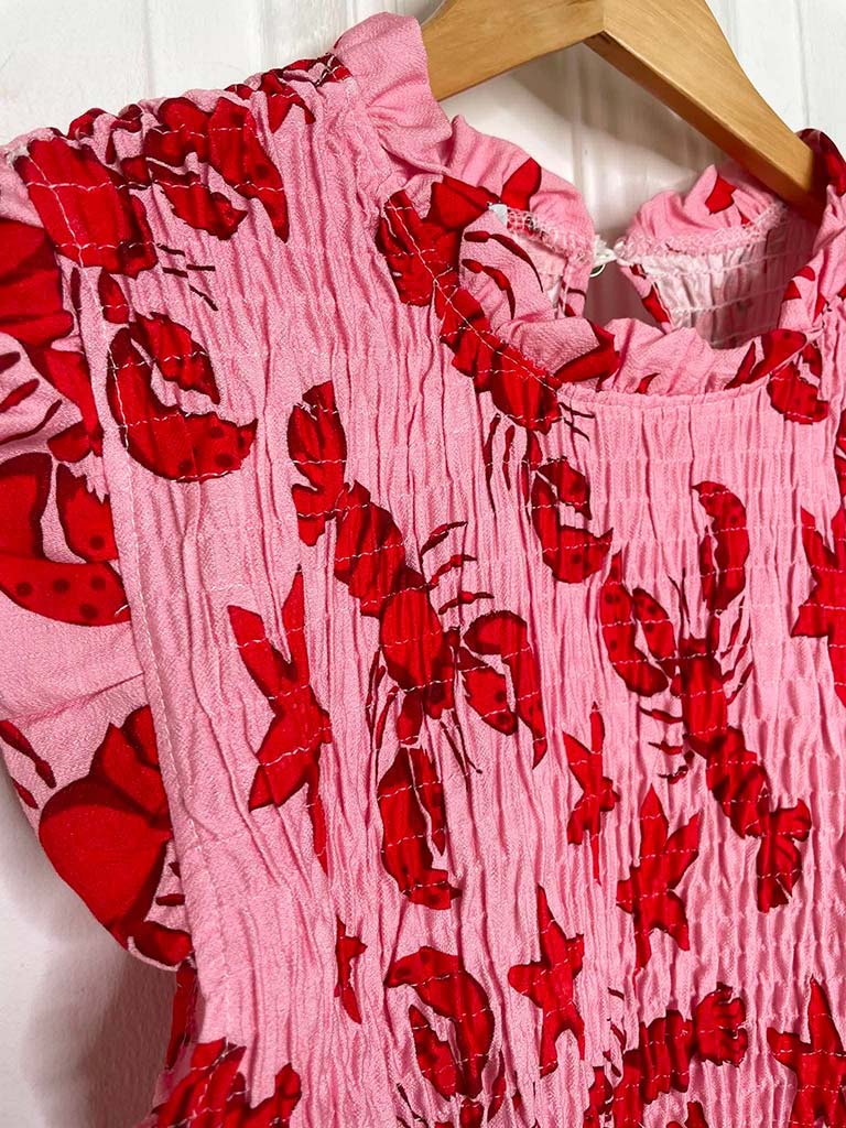 Shirred Frill Lobster Top