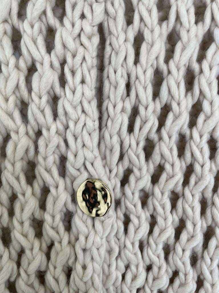 Chunky Knit Waistcoat - Stone