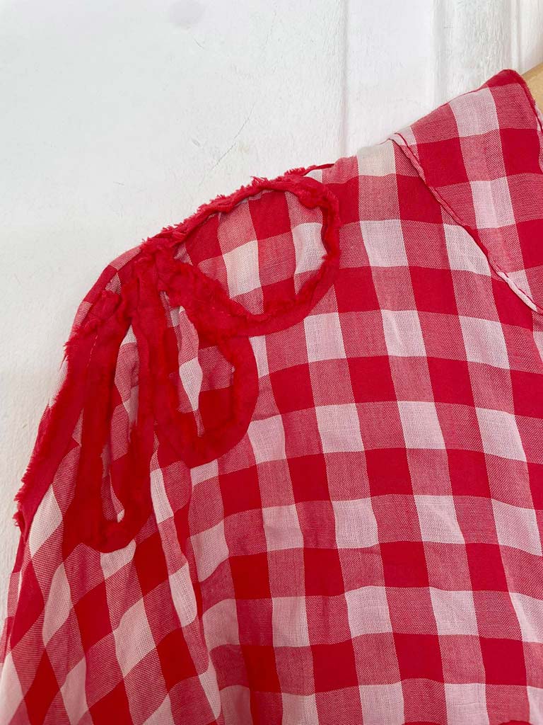 Gingham Floral Shirt - Kiss