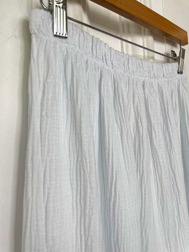 Cloud Cotton Maxi Skirt - White