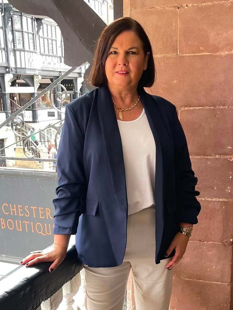 Ruched Sleeve Blazer - Navy
