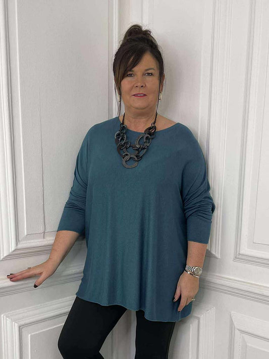 Boxy Supersoft Knit - Teal