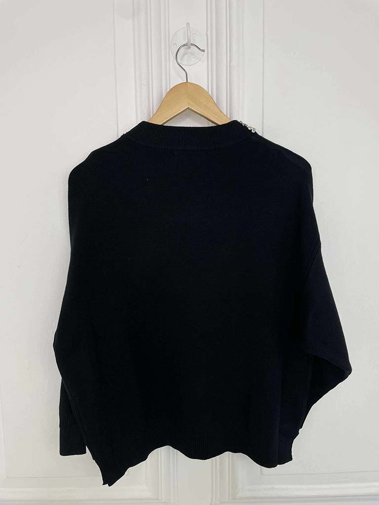 Malissa J Jewelled Knit - Black