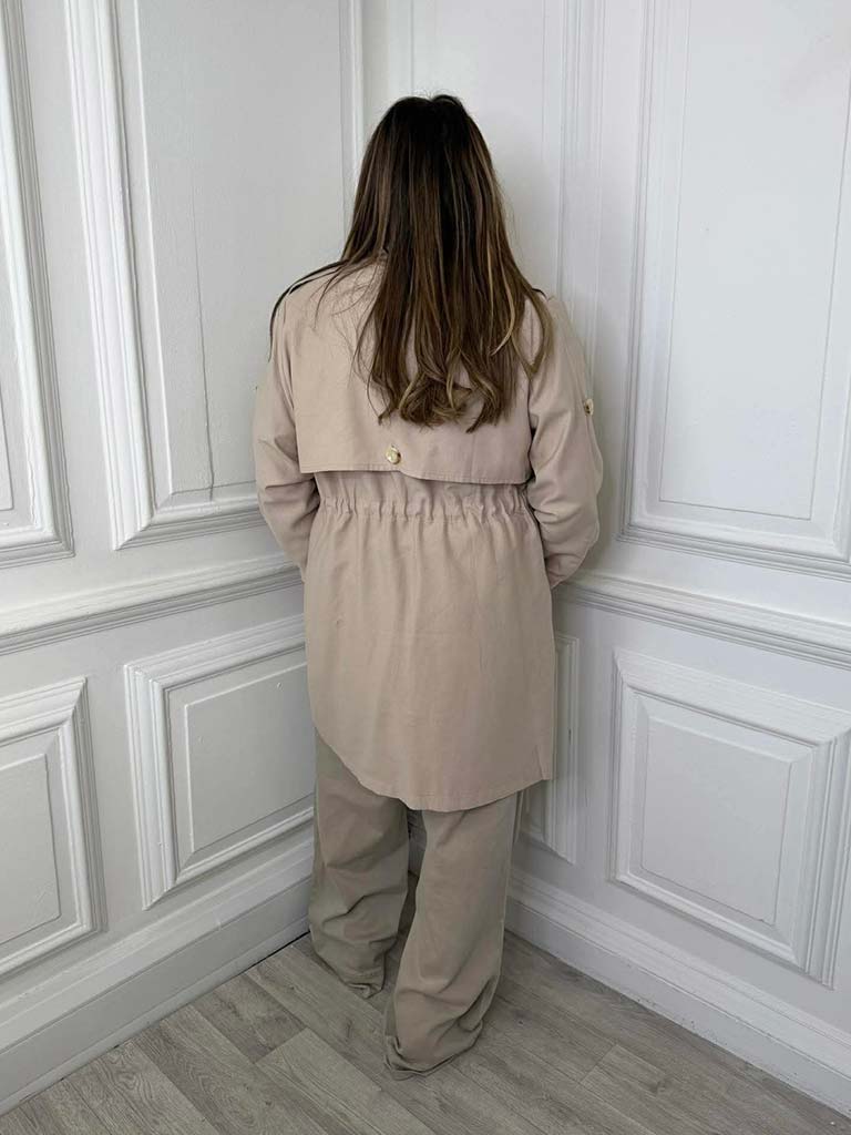 Lightweight Trench Coat - Stone