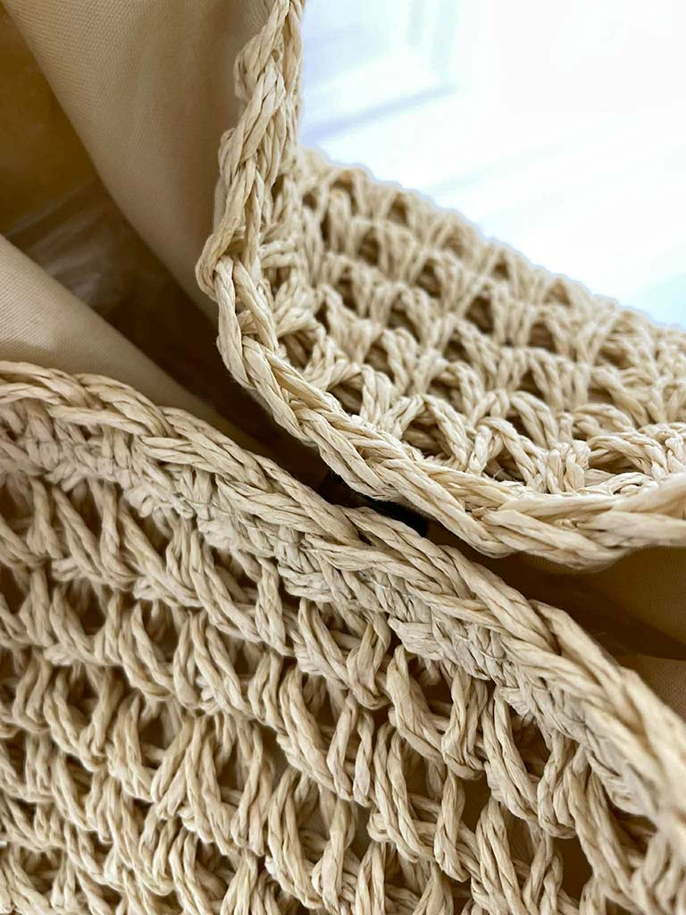 Slouchy Woven Tote Bag
