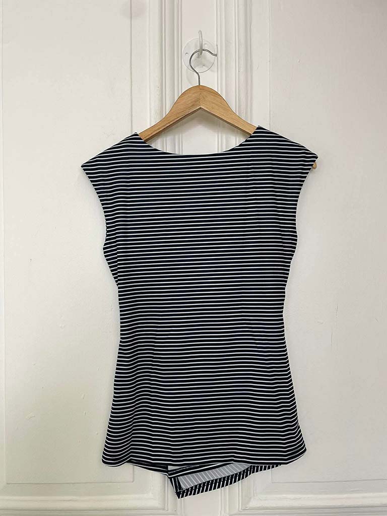 Twist Front Stripe Top