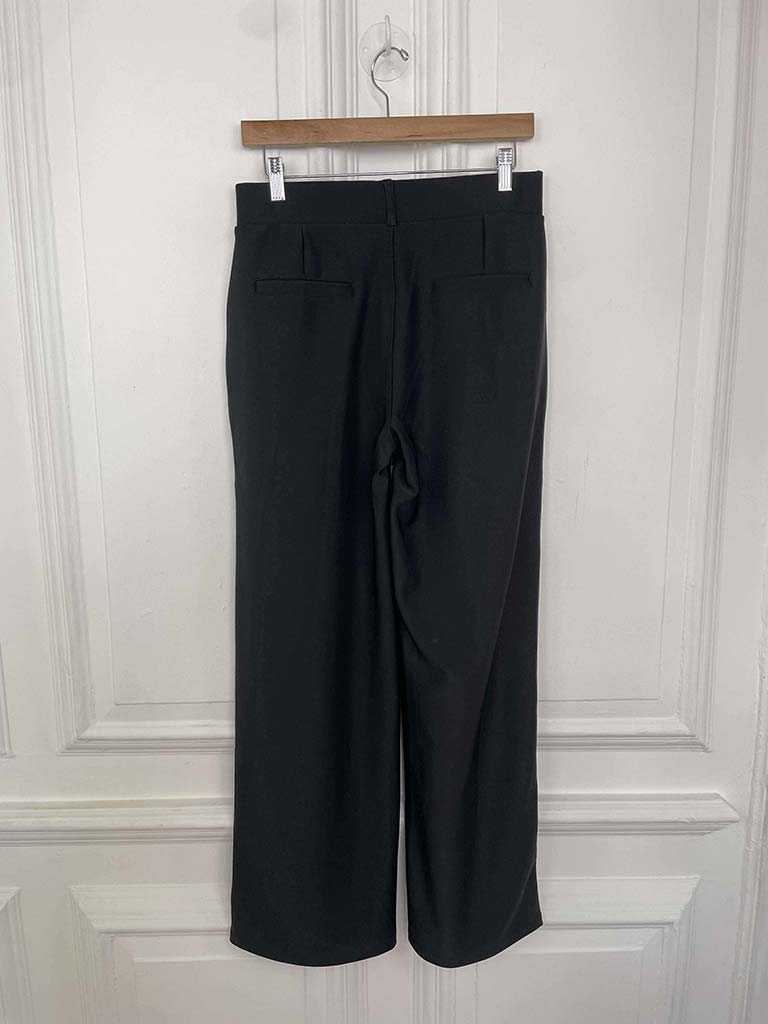 Scuba Wide Leg Trousers - Black