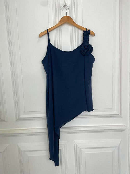 Sleeveless Flower Co-ord - Navy