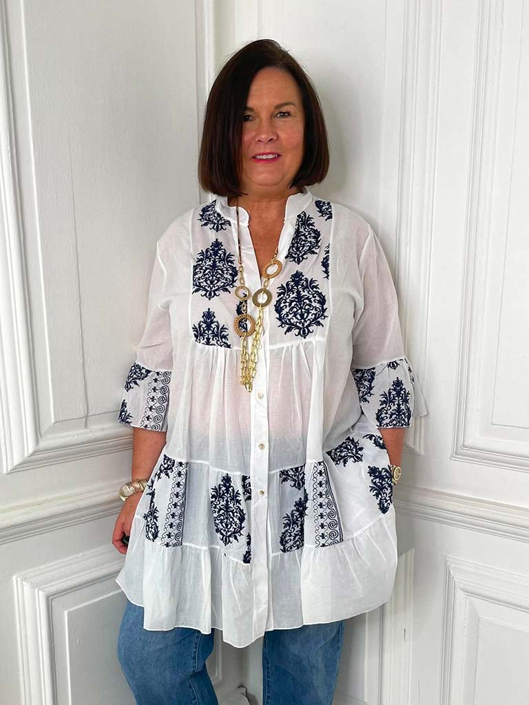 Luna Embroidered Boho Dress