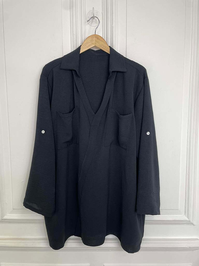 Double Pocket Artist Shirt - Black