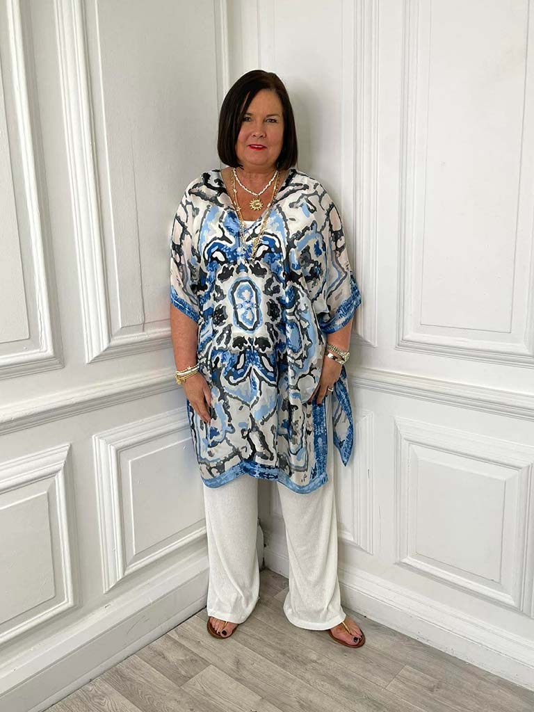 Malissa J Kaleidoscope Kaftan - Blue