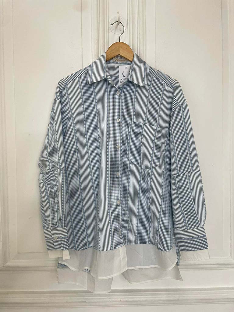 Gingham Woven Layered Shirt
