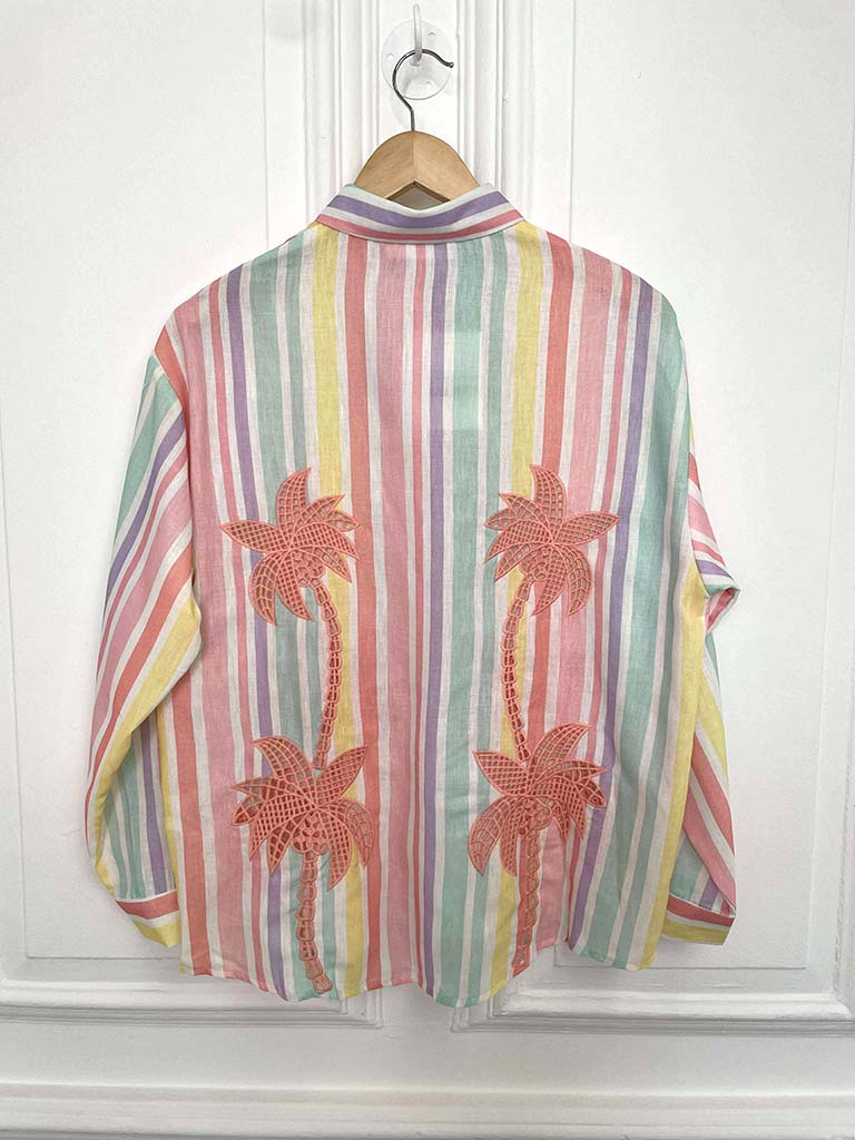 Pastel Rainbow Palm Shirt
