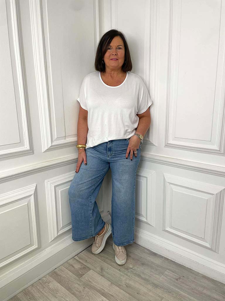 Ultra Wide Ankle Grazer Jeans