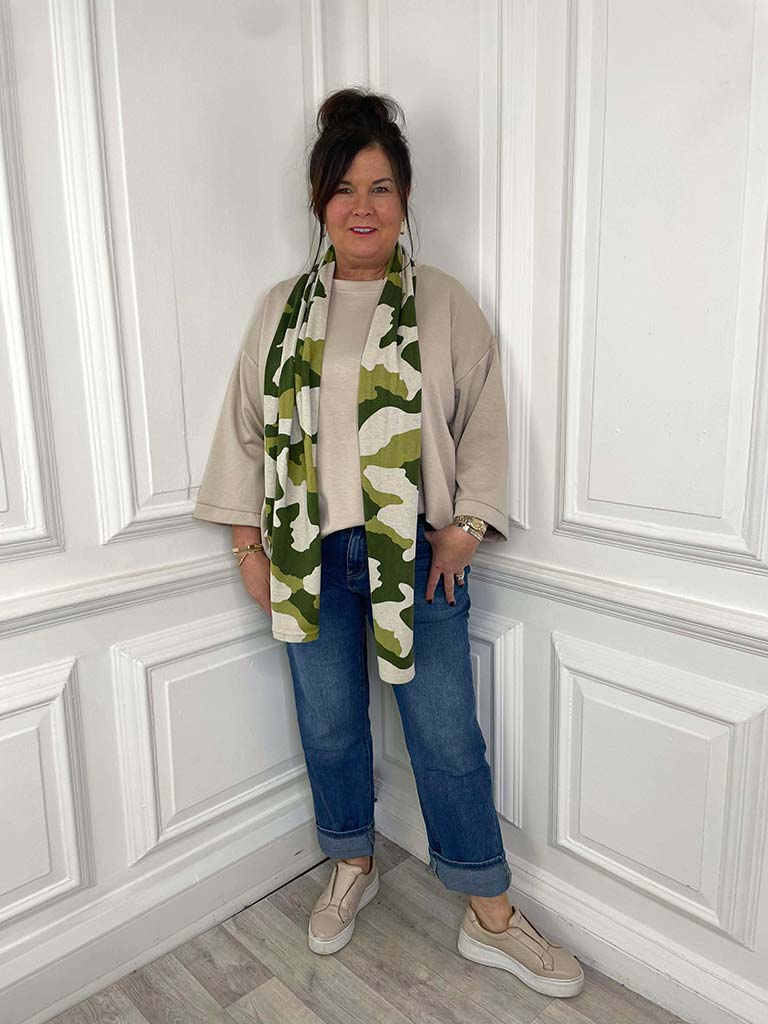 Malissa J Camo Scarf - Khaki