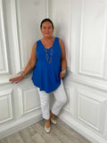 Classic V-Neck Vest - Cobalt