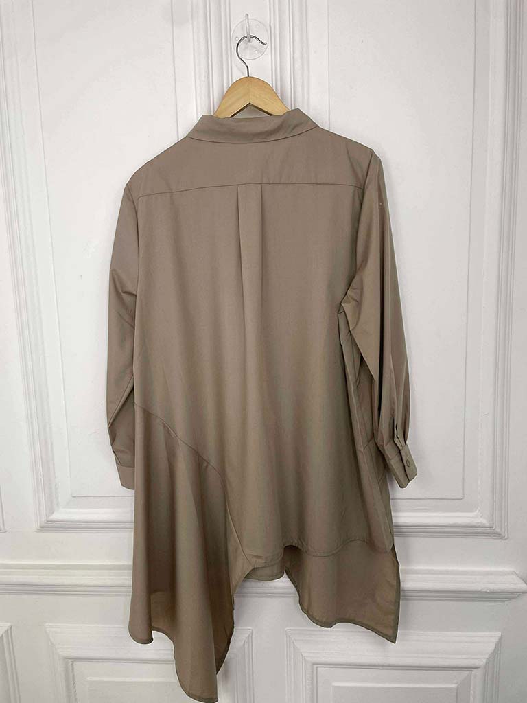 Malissa J Asymmetric A-Line Shirt - Sand