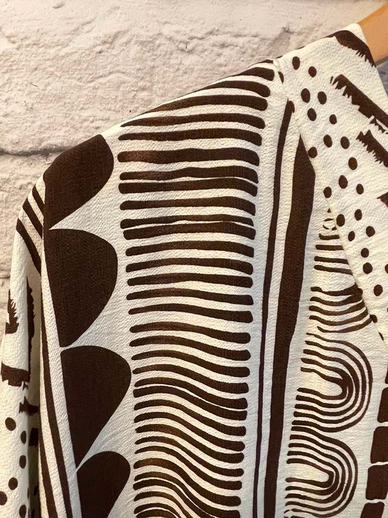 Nomad Print Midi Dress - Chocolate