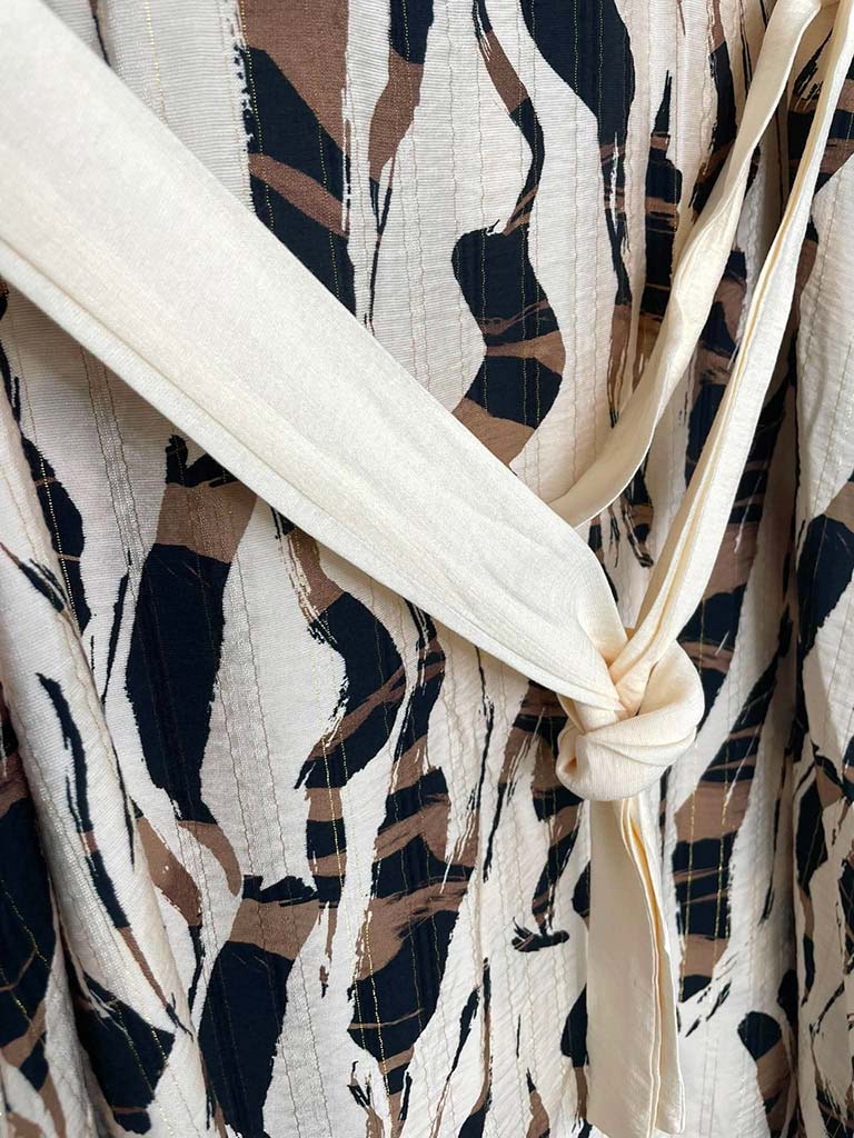 Animal Print Sleeveless Shirt Dress