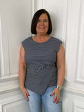Twist Front Stripe Top