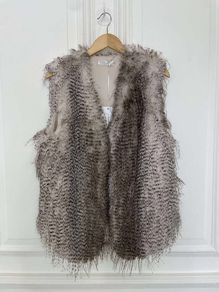 Luxe Feather Gilet - Natural