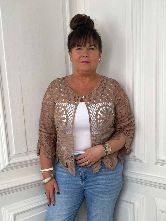 Crochet Jacket - Cinnamon