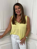 Knitted Vest Top - Lemon
