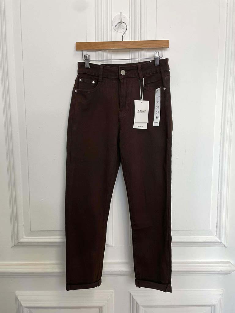 G-Smack Tapered Stretchy Jeans - Chocolate