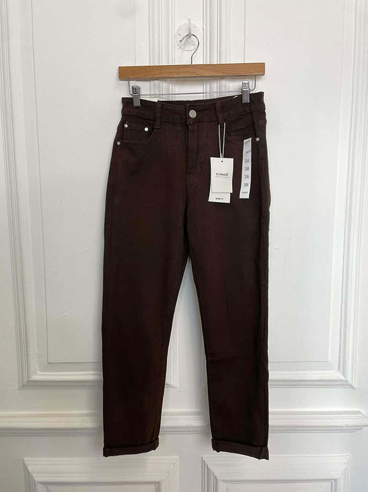 G-Smack Tapered Stretchy Jeans - Chocolate